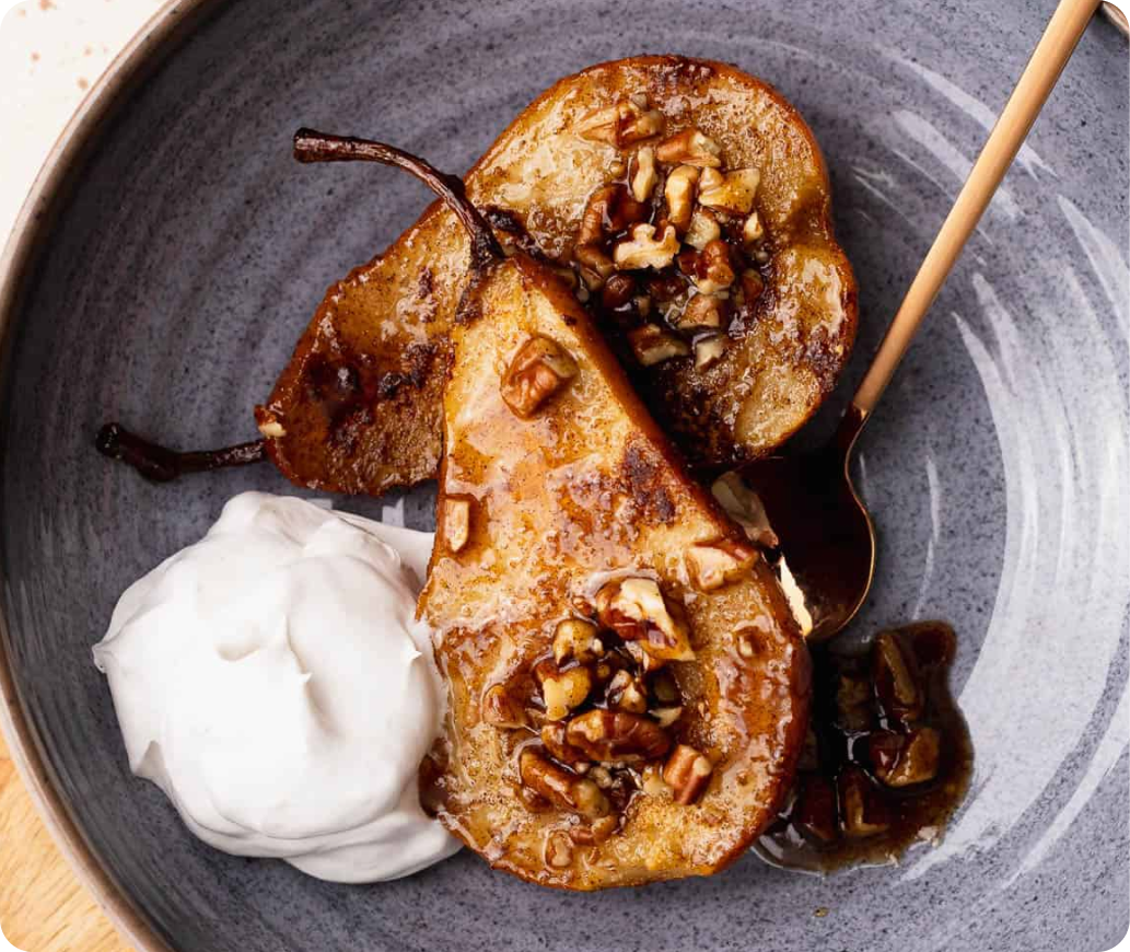BAKED PEARS WITH CINNAMON